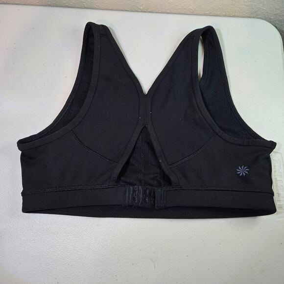 Athleta Stealth Adjustable Keyhole Athletic Black Sports Bra Women's Size Medium - Picture 4 of 6